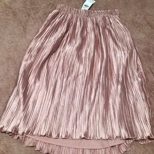 Elegant Pink Pleated Skirt